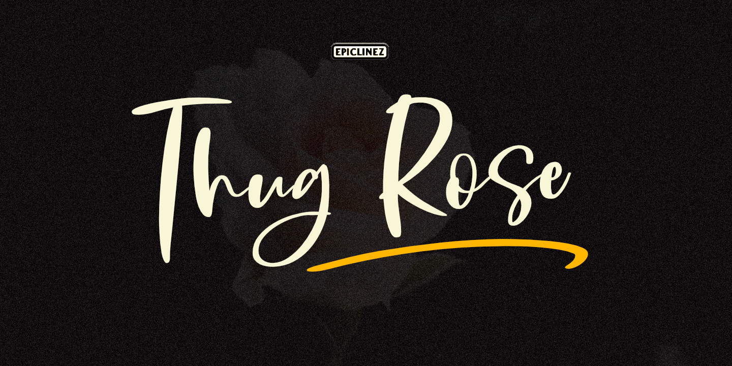 Пример шрифта Thug Rose #1